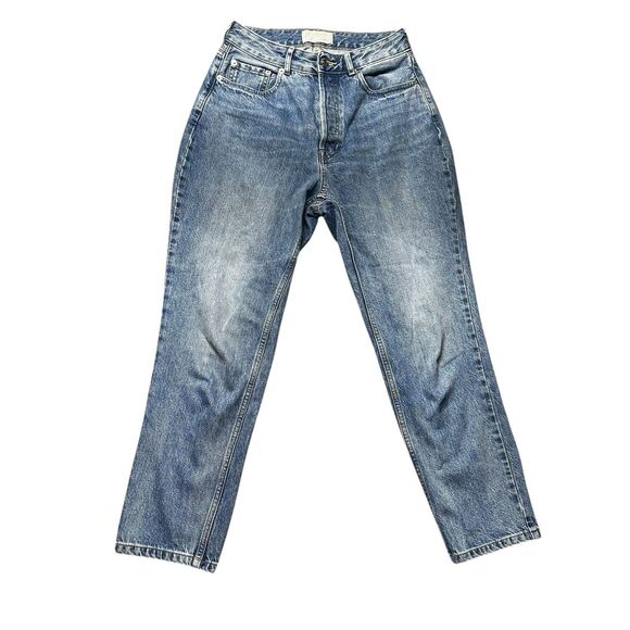 Everlane 90s Cheeky Straight Jeans Women’s 27 Crop Blue High Rise Button Fly - Picture 1 of 13